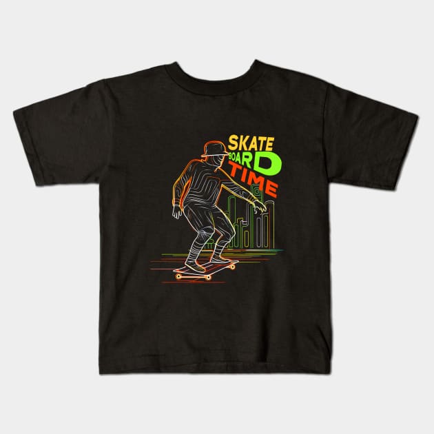 Skateboard Art Design quotes skate board time Kids T-Shirt by A Floral Letter Capital letter A | Monogram, Sticker